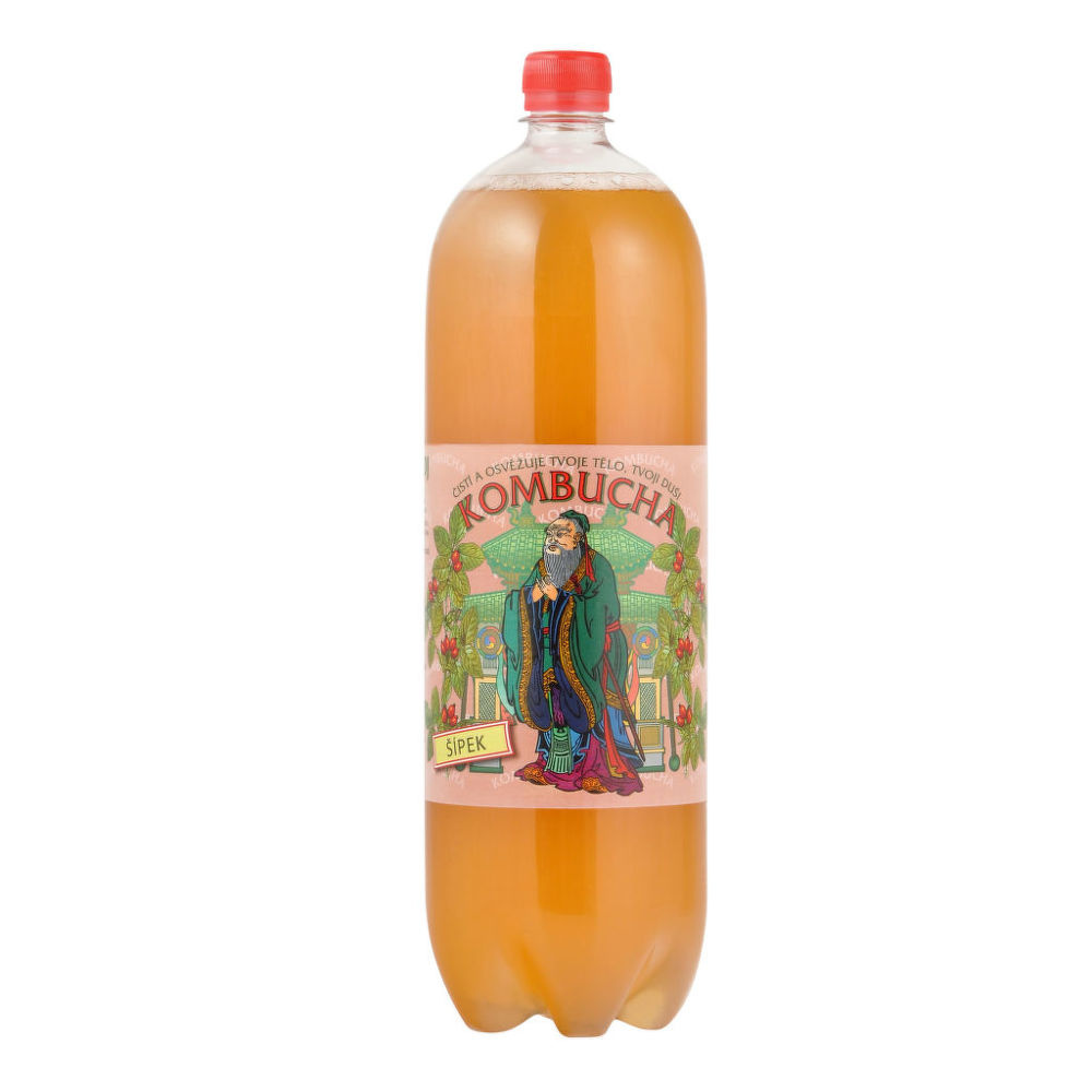 Kombucha šípek 2l Stevikom